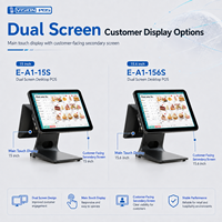 Seri Mesin Kasir POS Desktop dengan Layar Sentuh 15, 15.6, 17, dan 19 Inci, Pilihan VFD Tunggal dan Ganda untuk Kasir Ritel dan Restoran
