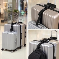 Sangle de connexion extensible antivol réglable pour bagages avec sangle de rangement intégrée pour sacs - Couleur unie personnalisable