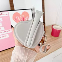 Sac de rangement en silicone en forme de cœur pour rouge à lèvres et gloss, étui de protection pour rouge à lèvres, nouveau modèle pour téléphone portable