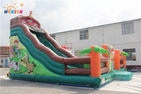Parc de jeux gonflables sur le thème de la forêt WINSUN, trampoline en PVC sans plomb, couleur et logo personnalisés pour enfants
