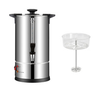 Chaudière à eau à double paroi en acier inoxydable Distributeur de boissons chaudes Brasseur de café instantané Urne de restauration