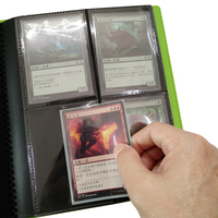 Album de cartes Photo personnalisé 4 poches en plastique, classeur de cartes de commerce, classeur de cartes de jeu, classeur à fermeture éclair, dossier d'album de 4 poches