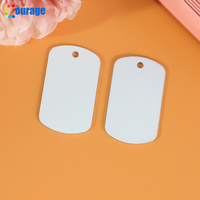 Pendentifs pour chiens en aluminium, type médaille, vierges pour sublimation, collier personnalisable avec photo, impression double face