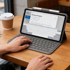 Clavier magique en cuir Laudtec, étui de protection complet avec emplacement pour stylet latéral et touches mécaniques pour Galaxy Tab A11 Plus, vente en gros OEM/ODM/marque privée - Product Image 2