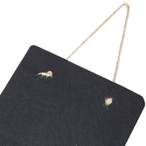 Pizarra colgante de granja de pizarra, doble cara, 8x12 pulgadas, decoración de pared rústica negra para cocina, boda, Baño - Product Image 2