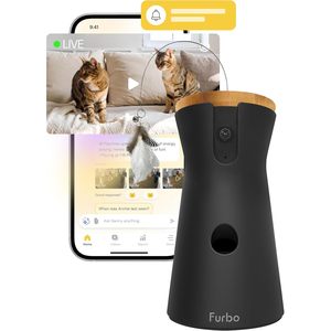 Furbo Cat <b>Camera</b> 1080p Full Hd 2Mp Cmos Sensor Indoor <b>Security</b> With Recording Function Rotating Treat Toss - Product Image 1