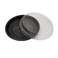 JY-82103 Ronde Sushi Schaal Afhaalschaal met Deksel Plastic Fruit Sashimi Schaal Salade Eetbak