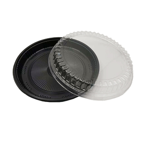 <span class=keywords><strong>Plateau</strong></span> alimentaire rond JY-82103 pour sushis, conteneur alimentaire à emporter avec couvercle, <span class=keywords><strong>plateau</strong></span> en plastique pour fruits, sashimi, salade, boîte alimentaire - Product Image 4
