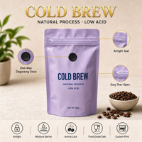 Sacs à café personnalisés avec logo imprimé, valve, fermeture éclair latérale, fond plat, réutilisables, thermoscellés, pour l'emballage des grains de café