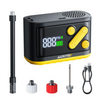 Pompe à vélo sans fil AUXITO A101 Mini, gonfleur de pneus électrique 120 PSI avec manomètre, valve Presta et Schrader, gonflage rapide