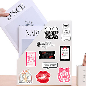 50PCS Gothique lecteur cadeau lecture <span class=keywords><strong>livre</strong></span> sombre romance lire autocollant - Product Image 4