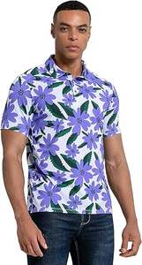 Chemise de golf pour homme en tricot imprimé à manches courtes, respirante, sportive, protection solaire, pour les sports de plein air - Product Image 5