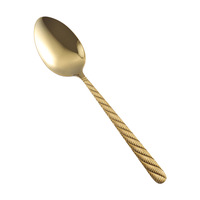 Ensemble de couverts en acier inoxydable à motif spiralé, 4 pièces, coffret cadeau, couteau à steak, fourchette, cuillère pour hôtel, maison, salle à manger