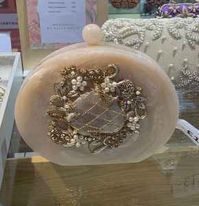 Compact <b>Resin</b> Clutch For Women With Stylish Design Durable Finish Perfect For Weddings And Cocktail Parties - Product Image 2