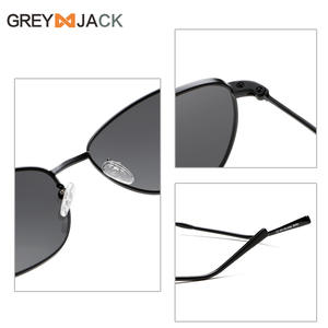 เกรย์แจ็คแว่นกันแดดโลหะสำหรับทุกเพศกรอบสีดำเลนส์ TAC ป้องกันรังสียูวี 400 ประเภท 3 ที่บังแดด G040 - Product Image 4