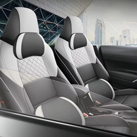 Housse de siège de voiture personnalisée en cuir de style sport de luxe, résistante à l'usure, pour toutes les saisons, ensemble complet pour Toyota BZ4X