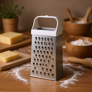 Metaltex Large <b>Square</b> Grater Stainless Steel Kitchen <b>Tool</b> For Cheese Vegetables Baking Pastry - Product Image 3