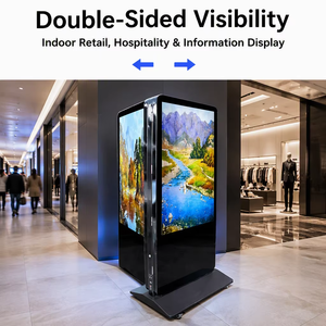 4K Dual Screens OS Optional Totem Floor Stand Touch Screen Kiosk Digital Advertising Player Digital Signage and Displays - Product Image 2