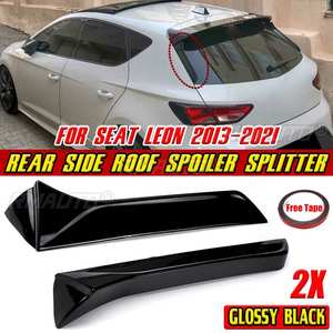 1 Paire d'aileron de spoiler latéral de fenêtre arrière noir brillant pour Seat Leon 5F FR MK3 MK3.5 2013-2021, style Canards Splitter - Product Image 6