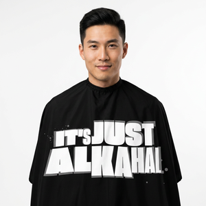 Capa de peluquería impermeable con cierre ajustable en el cuello, modelo "It's Just Alkahal", para cortes de pelo - Capas profesionales de peluquería - Product Image 5