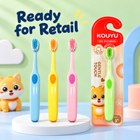 Brosse à dents manuelle pour enfants, poils ultra doux, poignée antidérapante, brosse à dents pour enfants pour le nettoyage buccal quotidien