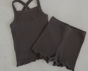 Set di vestiti personalizzati per bambine e bambine in cotone con costine morbide - Product Image 6