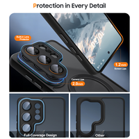 Nouvelle coque de protection translucide antichoc 2026 effet seconde peau pour Samsung S26 Ultra avec protection intégrale de l'objectif et support rotatif