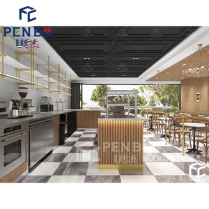 Luxury Coffee Shop Furniture Sweet Dessert Bar Counter Restaurant Coffee Shop Decoration Design - Product Image 5