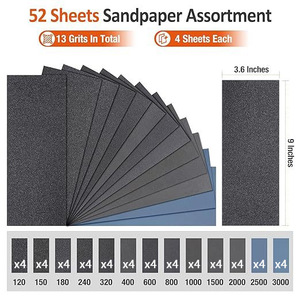 Sanding Discs 9x3.6 Inch 120-3000 Grit Silicon Carbide Wet Dry Adhesive Backed For Grinding Polishing - Product Image 5
