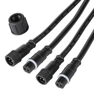 M12 <b>Waterproof</b> Connector 2 Pin IP67 LED Strip Power <b>Extension</b> <b>Cable</b> Plug In ABS PVC Shell - Product Image 2