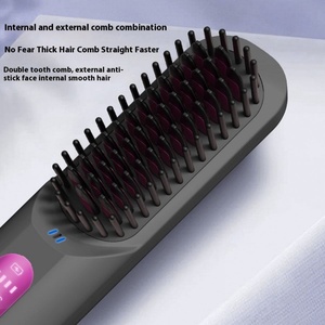 Lisseur de cheveux électrique à 4 niveaux de température 2025, brosse lissante pour cheveux, lisseur de cheveux portable - Product Image 3