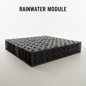 Système de réservoirs modulaires de 40 tonnes installé sous les parkings, les routes, les aires de jeux et les hôpitaux avec géotextile non tissé en PP pour stocker l'eau de pluie - Product Image 4