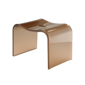 Custom Transparent Brown Acrylic <b>Stool</b> Free Standing Acrylic <b>Stool</b> for Home and Office - Product Image 1