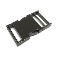 Boucles de ceinture décontractées pour femmes en alliage de zinc noir canon de fusil avec logo personnalisé, crochets à pression en acier et cuir de luxe, dégagement rapide HPB HPB22