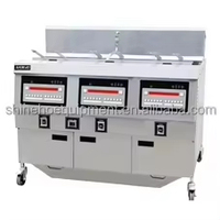 Freidora Comercial de Gran Capacidad Eléctrica/a Gas de Uno/Dos/Tres Tanques con Panel de Control por Computadora y Bomba de Aceite