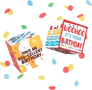 Tự làm Confetti nổ hộp handmade sáng tạo Thẻ quà tặng phong bì với hộp Pop - Product Image 3