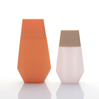 30-50ml plastique PE fond de teint lotion solaire bouteille finition mate bouchon à vis forme crème liquide boîte d'emballage Logo personnalisé