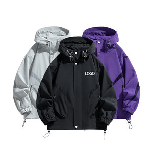 Chaqueta Cortavientos Informal <span class=keywords><strong>de</strong></span> Alta Calidad con Logotipo Frontal ODM para Hombre, Resistente al Viento y a las Arrugas, con Capucha - Product Image 2