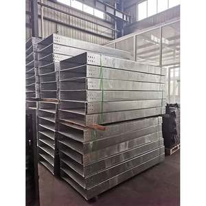 वाटरप्रूफ एल्यूमीनियम हवादार केबल ट्रे सपोर्ट रेसवे पाउडर लेपित 400x100 आउटडोर मेटल स्टील जीआई गैल्वेनाइज्ड केबल ट्रंकिंग - Product Image 2