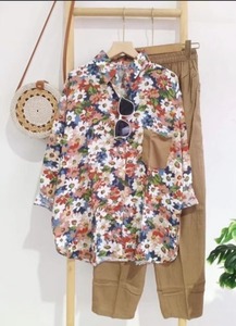 <span class=keywords><strong>All</strong></span>'<span class=keywords><strong>ingrosso</strong></span> Set da <span class=keywords><strong>donna</strong></span> di moda del sud-est asiatico ampio e Casual pantaloni camicia a righe Set <span class=keywords><strong>abbigliamento</strong></span> da <span class=keywords><strong>donna</strong></span> - Product Image 2