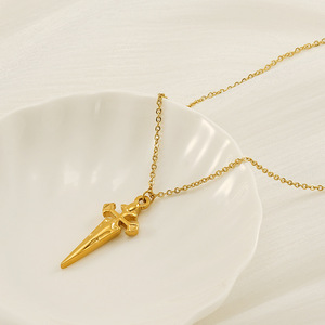 Zogxin Cross Pendant Necklace Stainless Steel Unisex Clavicle Chain Jewelry Gift - Product Image 4