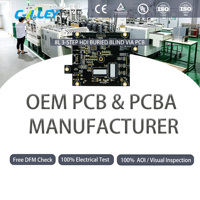 Fabricant de PCB rigides Rogers 8L 3 étapes 2,5 mm HDI avec vias aveugles enterrés pour terminaux de paiement