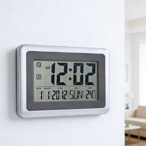 <span class=keywords><strong>Horloge</strong></span> murale électronique moderne <span class=keywords><strong>à</strong></span> grand écran LCD, fonctionnant sur <span class=keywords><strong>piles</strong></span>, avec affichage de la température intérieure, <span class=keywords><strong>calendrier</strong></span>, alarme, décoration <span class=keywords><strong>pour</strong></span> la maison, bureau - Product Image 2