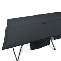Lit de camping pliable double Hitree en acier pour adultes, idéal pour la plage, le plein air et la randonnée