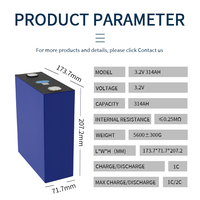 Celda de Batería LiFePO4 LFP de Grado A de 3.2V 100Ah, Celda Prismática de Fosfato de Hierro y Litio de 200Ah 314Ah CATL Highstar DDP