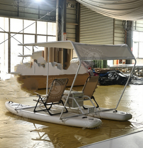 Luxury Inflatable Fishing Boat PVC Fabric Water Sports <b>Yacht</b> Light Weight Catamaran Boat Lake Entertainment Leisure - Product Image 5
