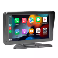 PND Navigateur GPS portable sans fil 7 pouces avec CarPlay et Android Auto, lien miroir, télécommande, écran tactile pour lecteur MP3/MP4