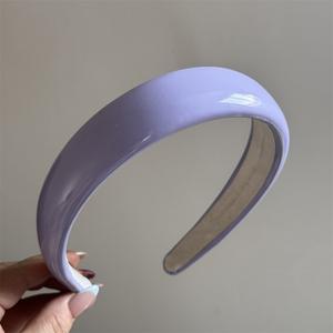 Diadema MIO de PU brillante de colores macarrones sólidos de estilo coreano para niñas, Simple accesorio de moda, accesorios para el cabello de esponja dulce - Product Image 2
