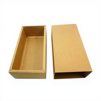 Boîte à tiroir personnalisable en papier kraft, emballage en gros pour sous-vêtements et portefeuilles, boîte cadeau pliable à ouverture coulissante pour chaussettes