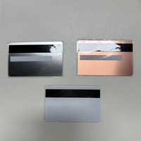 Carte magnétique RFID en acier inoxydable gravée au laser sur mesure avec puce 4442 pour banque, école, cadeaux promotionnels